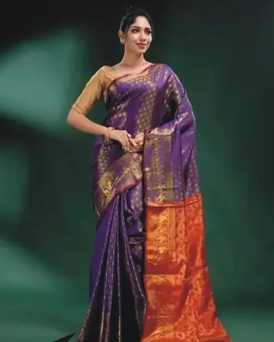 Beautiful Banarasi Silk Saree with Blouse piece