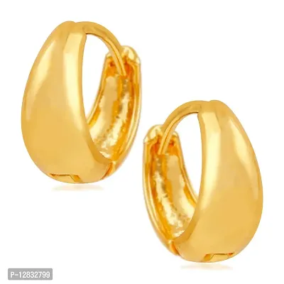 PS CREATION Mens Jewellery Kaju Bali Salman Khan Bollywood Style Hoop Earrings for Men Boys Man Unisex Ear Rings (Golden)