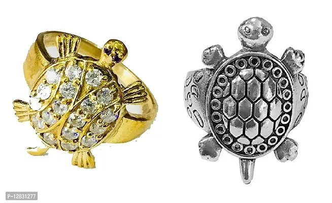 PS CREATION Tortoise / Turtle Finger Ring for Men and Women / Good Luck Kachua / Tortoise Ring for Men and Women VASTU RING