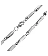 PS CREATION Perfect Stainless Steel Silver Rice Chain For Boys And Men (Silver)-thumb4