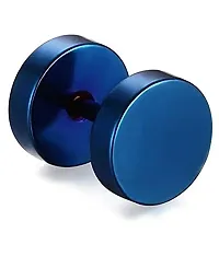 PS CREATION Stainless Steel Black Blue Combo Studs Earings/Earring for Men/Boys/Boyfriend-thumb1