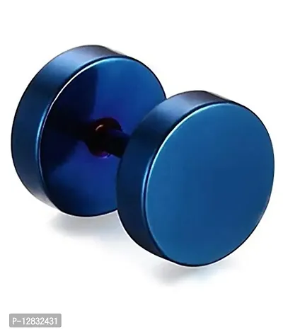 PS CREATION Stainless Steel Black Blue Combo Studs Earings/Earring for Men/Boys/Boyfriend-thumb2