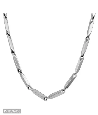 PS CREATION Stainless Steel Silver Chain Trendy And Fancy Double Coated Popular Chain For Men Women Necklace Boys Elegant Gift-thumb0