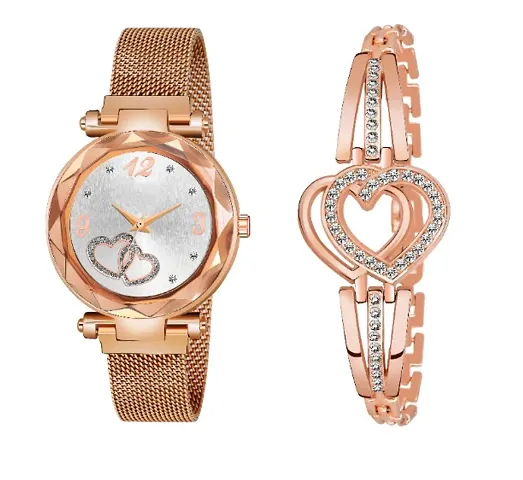 Women's Analog Metal Watches with Bracelet