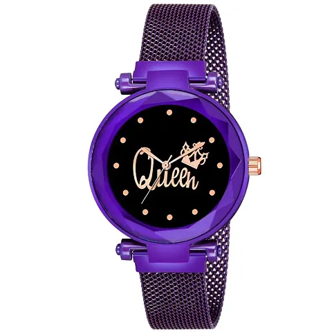 New Fashion Queen dial Maganet Strap For Girl Designer Fashion Wrist Analog Watch - For Girls