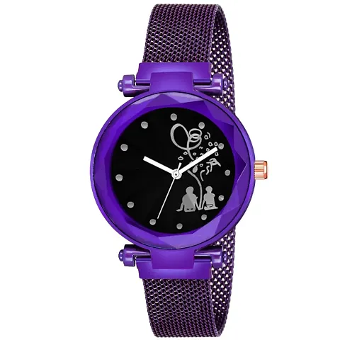 New Fashion Bethu Couple dial Maganet Strap For Girl Analog Watch - For Girls