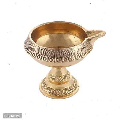 Classy Brass Table Diya (Height- 3 Inch)-thumb0