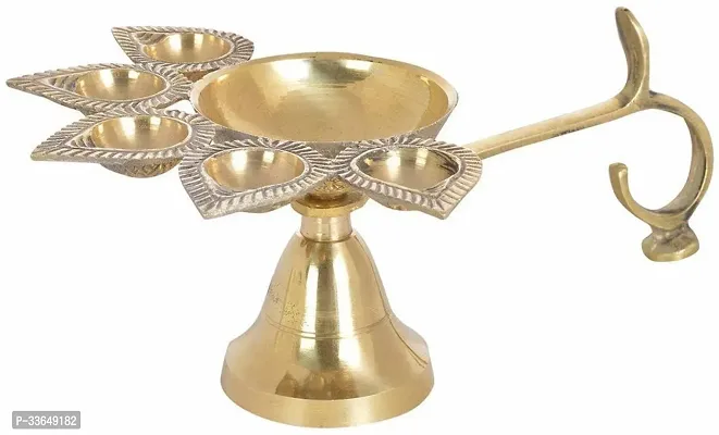 Classy Brass Table Diya (Height- 3.5 Inch)-thumb0