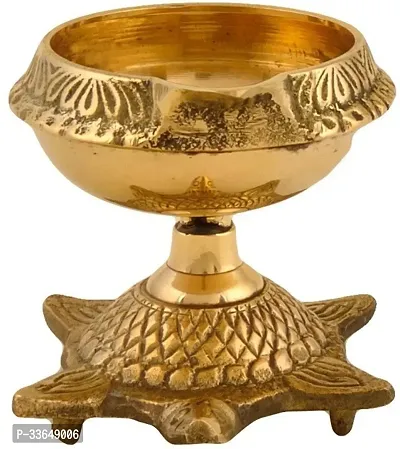 Classy Brass Table Diya (Height- 2.5 Inch)-thumb0