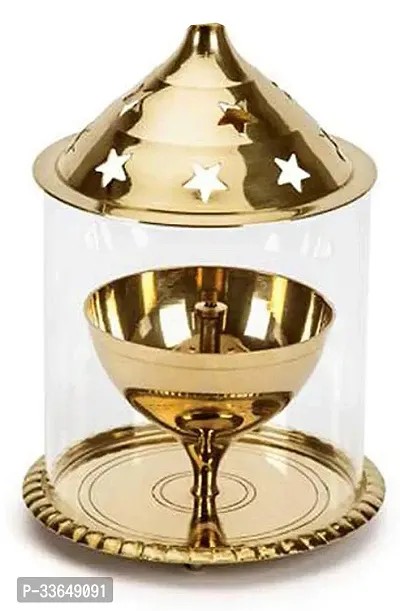 Classy Brass Table Diya (Height- 4 Inch)-thumb0