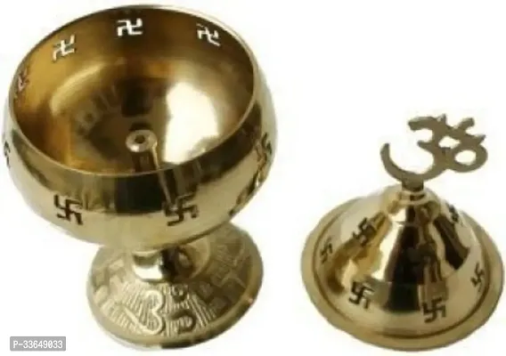 Classy Brass Table Diya Set (Height- 4.5 Inch)-thumb0