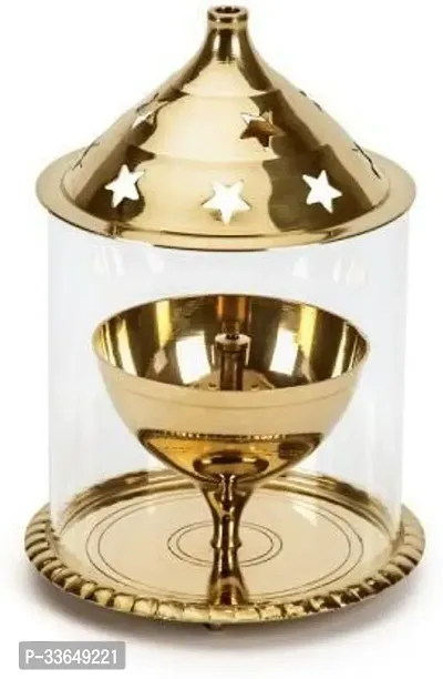 Classy Brass Table Diya (Height- 4 Inch)-thumb0