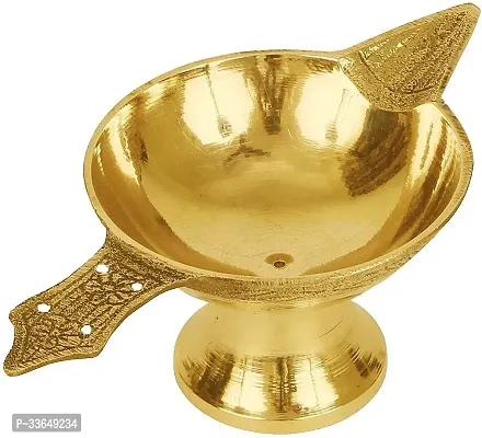 Classy Brass Table Diya (Height- 3 Inch)-thumb0