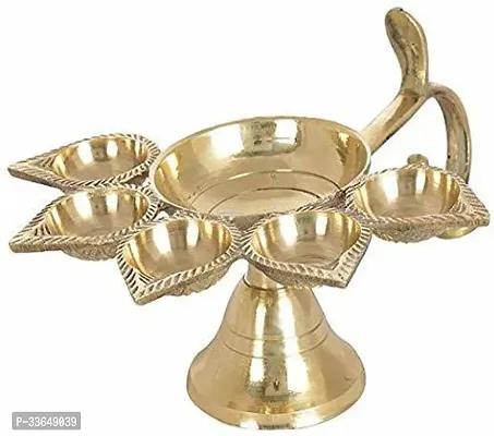 Classy Brass Table Diya (Height- 5 Inch)-thumb0