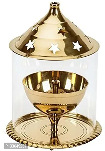 Classy Brass Table Diya (Height- 3 Inch)-thumb0