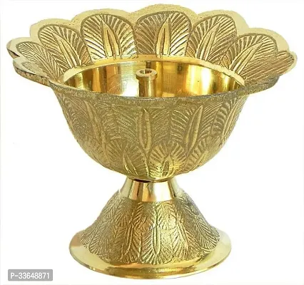 Classy Brass Table Diya (Height- 3 Inch)-thumb0