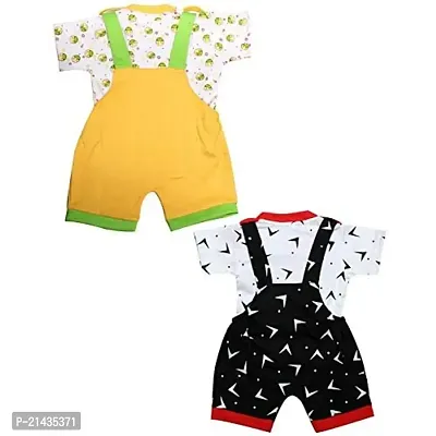 babeezworld Dungaree for Boys  Girls Casual Printed Pure Cotton-Pack of 2 (9101990001213-$P;)-thumb2