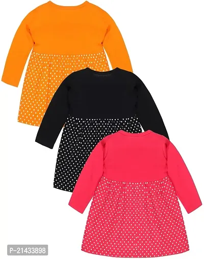 babeezworld Girl Frock Midi Frock Dress_Multicolour_Pack of 3-thumb2