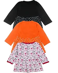 babeezworld Baby Girl?s Knee Length Pure Cotton Dress Pack of 3-thumb1