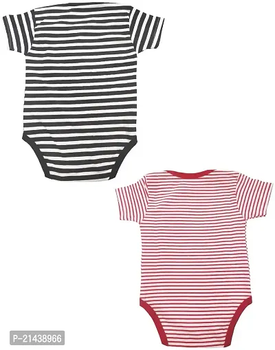 babeezworld Baby romper bodysuit onesies - for baby Boys and Baby Girls Cotton Half Sleeves rompers_Pack of 2-thumb2