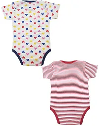 babeezworld Baby romper bodysuit onesies - for baby Boys and Baby Girls Cotton Half Sleeves rompers_Pack of 2-thumb1