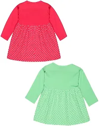 babeezworld Baby Girl Cotton Dress - Full Sleeves Knee Length fit and Flare Frock jhabla Regular fit top Pack of 2-thumb1