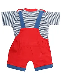 babeezworld baby boys and girls cotton dungaree romper set (Multicolour: 0-3 Months) Pack of 2-thumb3