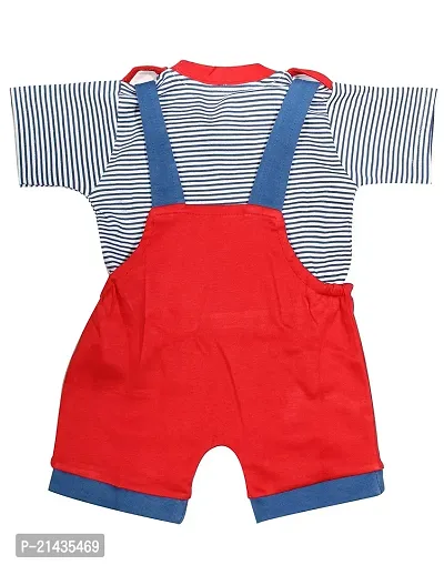 babeezworld baby boys and girls cotton dungaree romper set (Multicolour: 0-3 Months) Pack of 2-thumb4