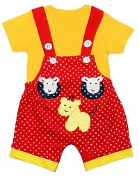 babeezworld Dungaree for Boys  Girls Casual Printed Pure Cotton-Pack of 2 (Multicolour)-thumb3