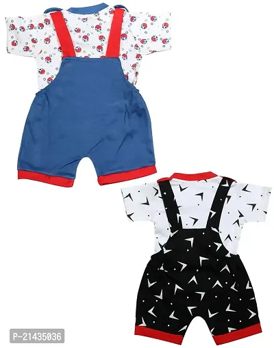 babeezworld Dungaree for Boys  Girls Casual Printed Pure Cotton-Pack of 2 (9101990001213-$P;)-thumb2