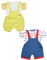 babeezworld Dungaree for Boys  Girls Casual Printed Pure Cotton-Pack of 2 (9101990001213-$P;)-thumb1