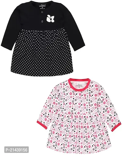 babeezworld Baby Girl Cotton Dress - Full Sleeves Knee Length fit and Flare Frock jhabla Regular fit top