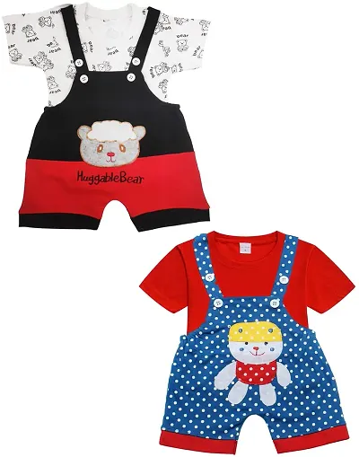 babeezworld Pure Cotton Dungaree for Boys and Girls