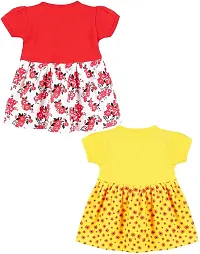 babeezworld? Cotton Baby Girl Dress -?? Knee Length fit and Flare Dress Frock jhabla Pack of 2-thumb1