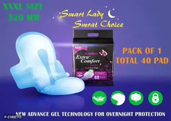 Extra Comfort ( SUPER SAVER PACK ) Anti Bacterial Sanitary Pads for Women with Wings-thumb0