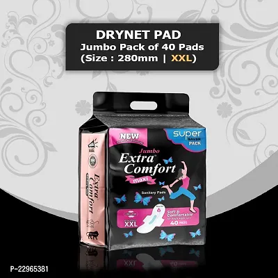 Extra Comfort (MAHA BACHAT COMBO PACK ) Naturally SOFT extra LONG Sanitary Pads With Wings(Total 40 Pads) Sanitary Pad