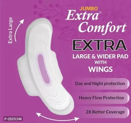 Jumbo Extra Comfort XXXL 320 Mm Ultra Soft Thin Dry Cottony Sanitary Napkin Pad With Wing For Women, Girl Jumbo pack of 40 Pads Sanitary Napkins-thumb4