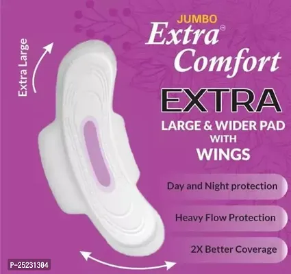 Jumbo Extra Comfort Maxi (sanitary pads) | XXXL (320mm) | New Of Advance Gel Technology Overnight Protection Sanitary Pads With Wings for Women (40 Pads)-thumb4
