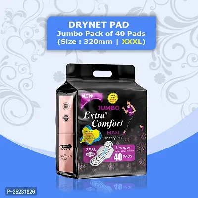 Jumbo Extra Comfort Sanitary Pads for Women|40 Pads|XXXL|-thumb0