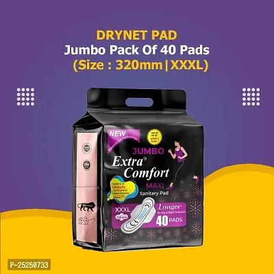 Jumbo Extra Comfort xxxl (Pack of 40)Sanitary Pads For Women With Wings 320mm-thumb0