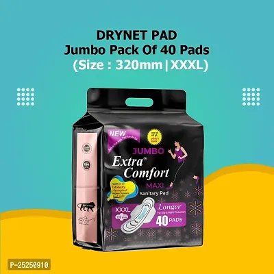 Jumbo Extra Comfort XXXL Soft Cover Sanitary Pads For Women Combo (40 Pads) (Pack of 1)