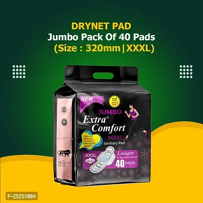 Jumbo Extra Comfort Sanitary Pads for Women, XXXL, 40 Napkins-thumb0