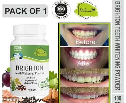 Rabenda Teeth Whitening Powder Stain Removal and Triple Mint Formula For Long Lasting Freshness Teeth Cleaning Dental Kit For All Teeth pack of 1-thumb5