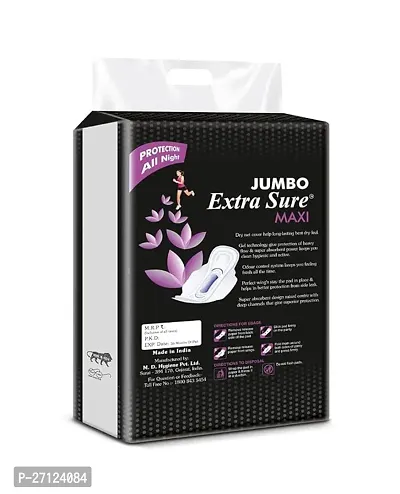 Extra Sure Jumbo XXXL Ultra Clean Soft Thin Dry Cottony Sanitary Napkin Pad With Wing For Women Girl (40)-thumb0