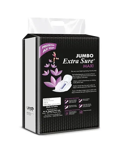 Extra Sure Jumbo Sanitary Pads For Women With Wings