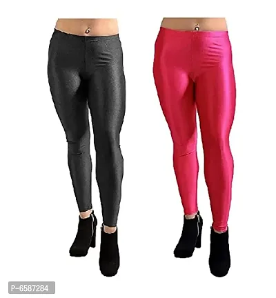 Buy Women's Shiny Leggings (wtldcmb1903, Golden and Red, Small) at Amazon.in