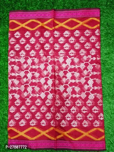 Stylish Cotton Silk Red Printed Saree with Blouse piece For Women