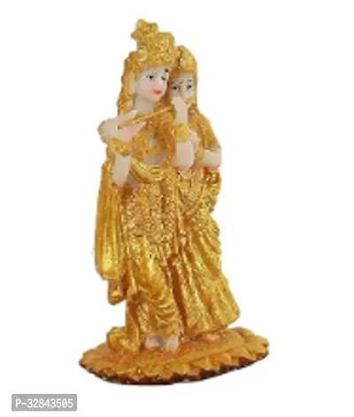 Rebinyn Gold Plated Radha Krishna Statue Idol-thumb0