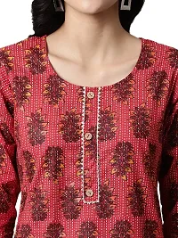 JABAMA Women Cotton Printed Round Neck Kurti-thumb4