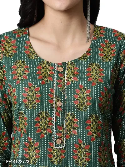 JABAMA Women Cotton Printed Round Neck Kurti-thumb5